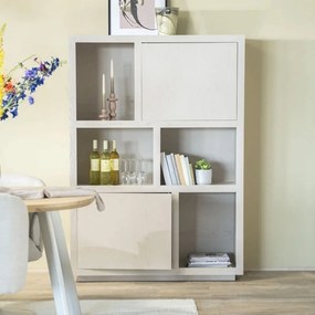 Moderne Kast Van Taupe Eiken - 120x42x170cm.