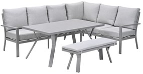Garden Impressions Senja lounge dining set 4-delig rechts - valley sand