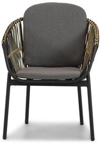 Tuinset 6 personen 240 cm Aluminium/wicker Taupe Coco Nathan/Diogo