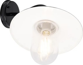 Moderne buitenwandlamp zwart IP44 - Kansas