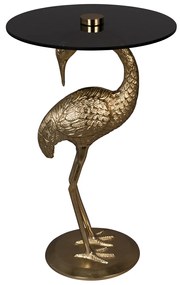 Dutchbone Crane Vogelfiguur Bijzettafel Goud - 40 X 40cm.