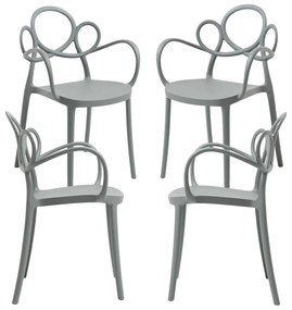 Pack 4 Sky Stoel met Armleuningen