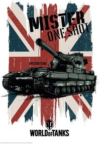 Poster World of Tanks - Mister One Shot - Union Jack