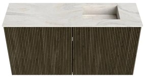Mondiaz Joya DLux 80cm toiletmeubel shadow met wastafel faye rechts zonder kraangat ostra