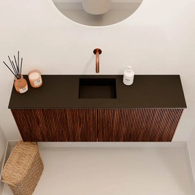 Mondiaz Joya 100cm toiletmeubel ruby met wastafel faye midden zonder kraangat urban