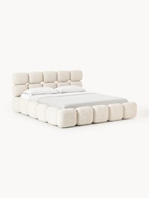 Gestoffeerd bouclé bed Tayla met opbergruimte