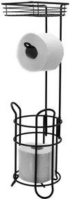 Sapho Mila toiletrolhouder 18x59cm zwart