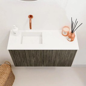 Mondiaz Joya 70cm toiletmeubel shadow met wastafel faye links zonder kraangat talc