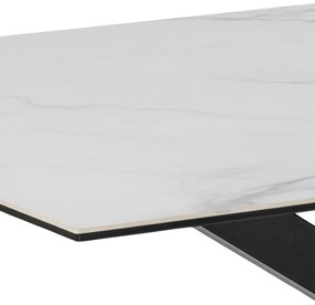 Eettafel Wit Marmer Keramiek 160x90 Cm - 160 X 90cm.