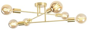 Smart Art Deco plafondlamp messing incl. 6 WiFi G95 - Sydney