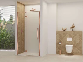 Van Rijn ST07 douchedeur met helder glas voor nis 100x200cm geborsteld koper