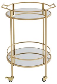 Kare Design Emilia Ronde Trolley Goud - 57 X 47.5cm.