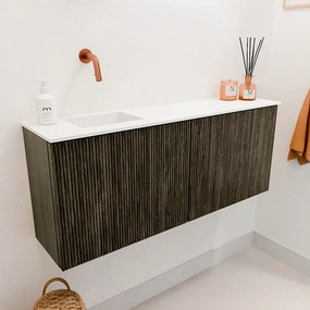 Mondiaz Joya 100cm toiletmeubel shadow met wastafel faye links zonder kraangat talc