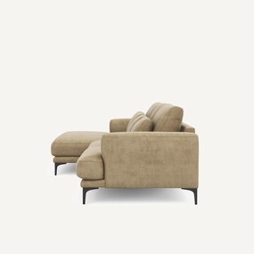 XL longchair links in stonewashed fluweel, MARSILE