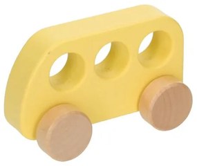 Bus, hout, geel