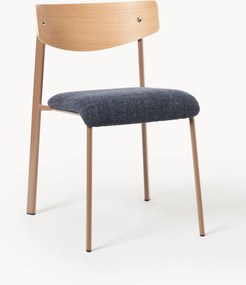 Gestoffeerde stoel Nadia van eikenhout