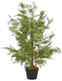 vidaXL Kunstplant met pot cipresboom 90 cm groen