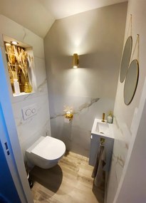 Hoogglans Vloertegel 60x60 Cm Marmerlook Cifre Diamond Gold Brillo RBT06