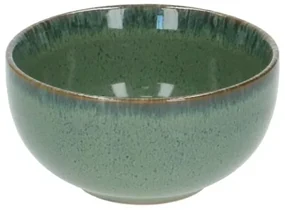 Schaal reactieve glazuur, steengoed, groen,Ø 10,8 cm