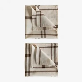 Set Van 2 Ducase Katoenen Servetten Beige – Crème - Sklum