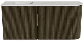 Mondiaz Joya DLux 90cm toiletmeubel ronding rechts shadow met wastafel faye links zonder kraangat opalo