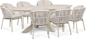 Tuinset 6 personen 240 cm Rope Zand/Beige Lifestyle Garden Furniture Monaco/Lunea