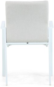 Tuinstoel stapelbaar Aluminium/textileen Wit Lifestyle Garden Furniture Rome