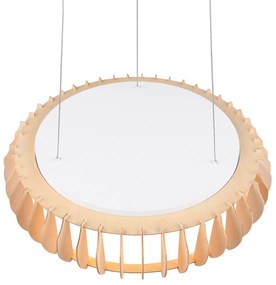 Scandinavische hanglamp beige incl. LED - MonteScandinavisch Scandinavisch rond Binnenverlichting Lamp