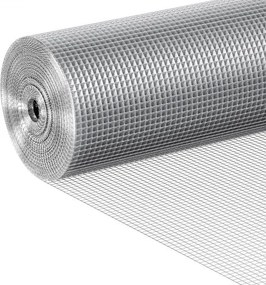 VEVOR draadgaas 1220 mm x 15,24 m, volièredraad, 23 gauge, schakelhekwerk, thermisch verzinkt draadgaas, rol met een maaswijdte van 6,35 x 6,35 mm, draadgaas voor konijnenkooien en kleine knaagdieren.
