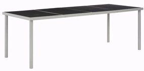 vidaXL Tuintafel 220x90x74,5 cm staal zwart