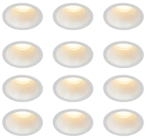 Set van 12 inbouwspots wit GU10 35mm IP44 - Dept Modern GU10 IP44 rond Binnenverlichting Lamp