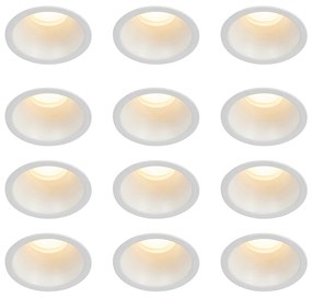 Set van 12 inbouwspots wit GU10 35mm IP44 - Dept