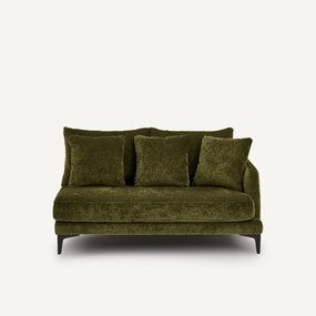 Halve bank, 2-zit van gemengd fluweel, MODERNISTE