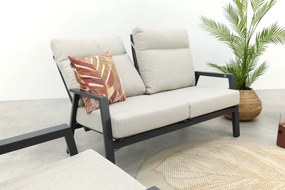 Lagos stoel-bank loungeset 3-delig verstelbaar - Antraciet