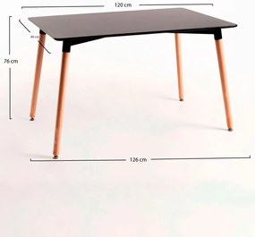 Tower Rechthoekige Tafel 120 x 80 cm