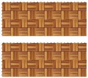 vidaXL Terrastegels 30 x 30 cm Acacia set van 20