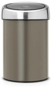 Brabantia Touch Bin Afvalemmer - wand - 3 liter - kunststof binnenemmer - platinum 364464