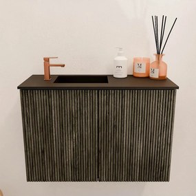 Mondiaz Joya 60cm toiletmeubel shadow met wastafel faye links 1 kraangat urban