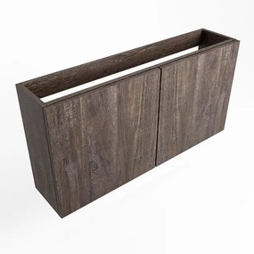 Mondiaz FOWY fonteinonderkast - 80x22x50cm - 2 deuren - push to open - softclose - Dark Brown FOWYTO80DB2D