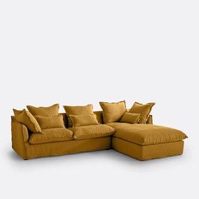 Hoes in linnen voor hoekbank Odna