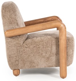 By-Boo Retrova Fauteuil Met Hout Taupe