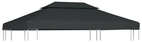 vidaXL Prieeldak 2-laags 4x3m 310 g/m² antracietkleurig