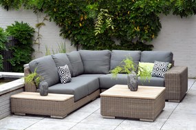 4 Seasons Outdoor Kingston hoekbank pure * SALE * Loungeset   antraciet weerbestendig