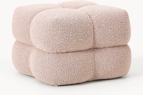Bouclé gestoffeerde poef Ellie