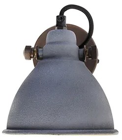 Industriële wandlamp beton met koper verstelbaar - Liko