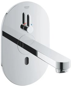 GROHE Eurosmart Cosmopolitan E afbouwdeel v wandkraan met uitloop 17cm met menging met tranformator 230V chroom 36315000