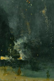 Kunstdruk Nocturne in Black & Gold (The Fallen Rocket) - James McNeill Whistler, (26.7 x 40 cm)