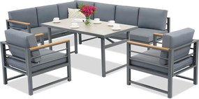 Guarda Comida 7 Garden Point stalen tuinmeubelen antraciet