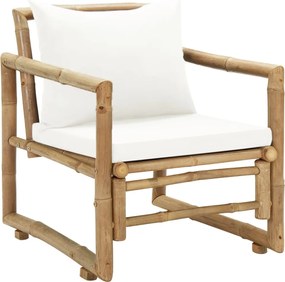 vidaXL Tuinstoelen 2 st met kussens bamboe