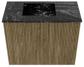 Mondiaz Joya DLux 50cm toiletmeubel dusk met wastafel faye links 1 kraangat lava